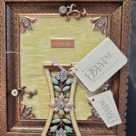 Argento SC Cream Mother Of Pearl and Crystal Photo Frame - Picture 5 of 13